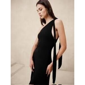 Banana Republic Factory TENCEL™ KNEE-LENGTH DRESS small NWT little black  dress